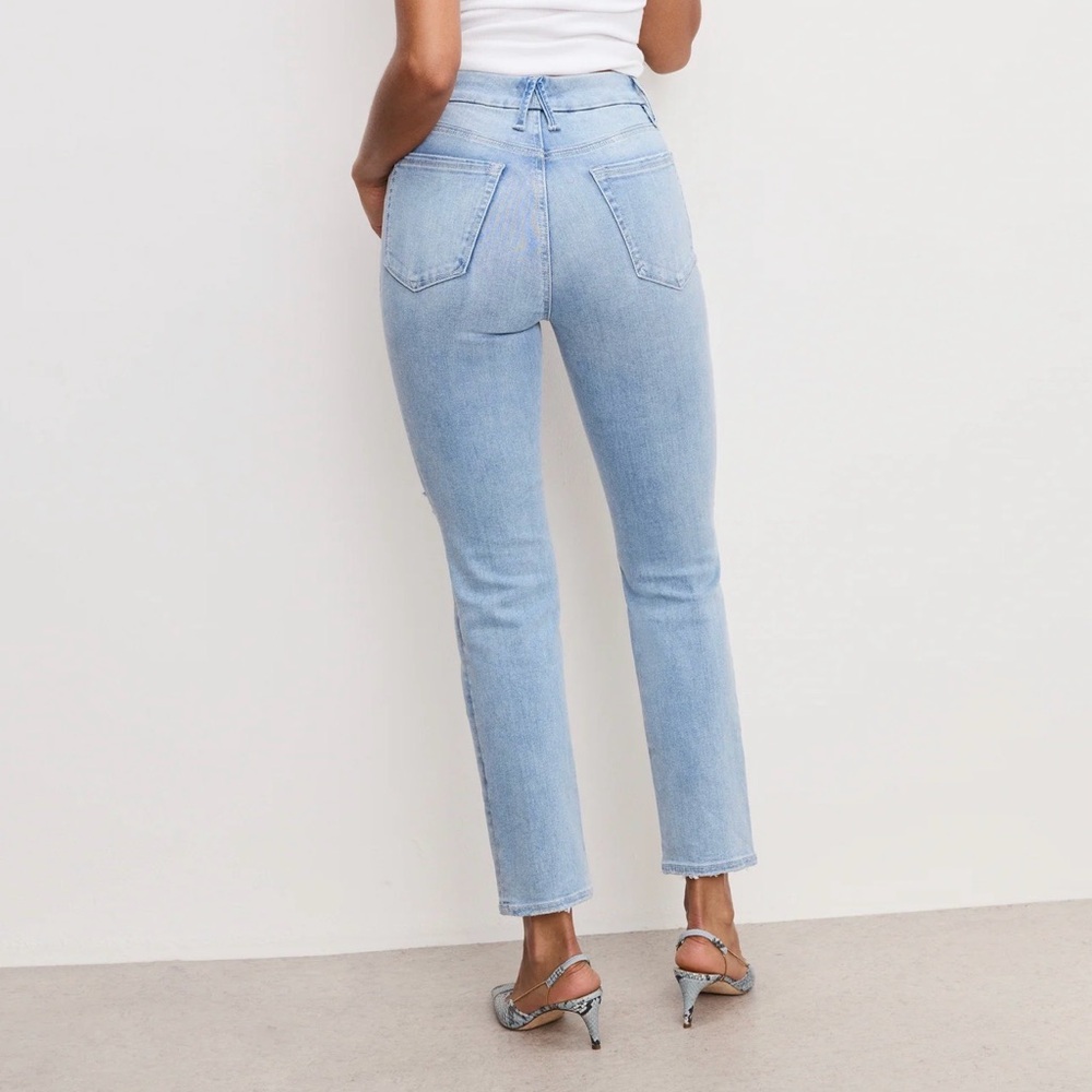 Good American Always Fits Good Legs Straight Jeans